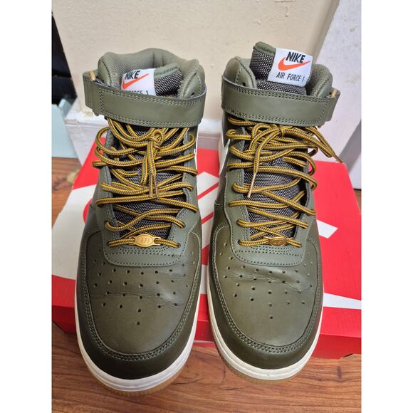 Nike Air Force 1 Mid '07 Medium Olive Green Men’s Size 11.5 Near Vintage Status - Picture 2 of 8